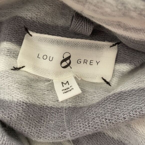 Lou & Grey Cowl Neck Short Sleeve Striped Sweater. Size Medium. New with… - Picture 9 of 11